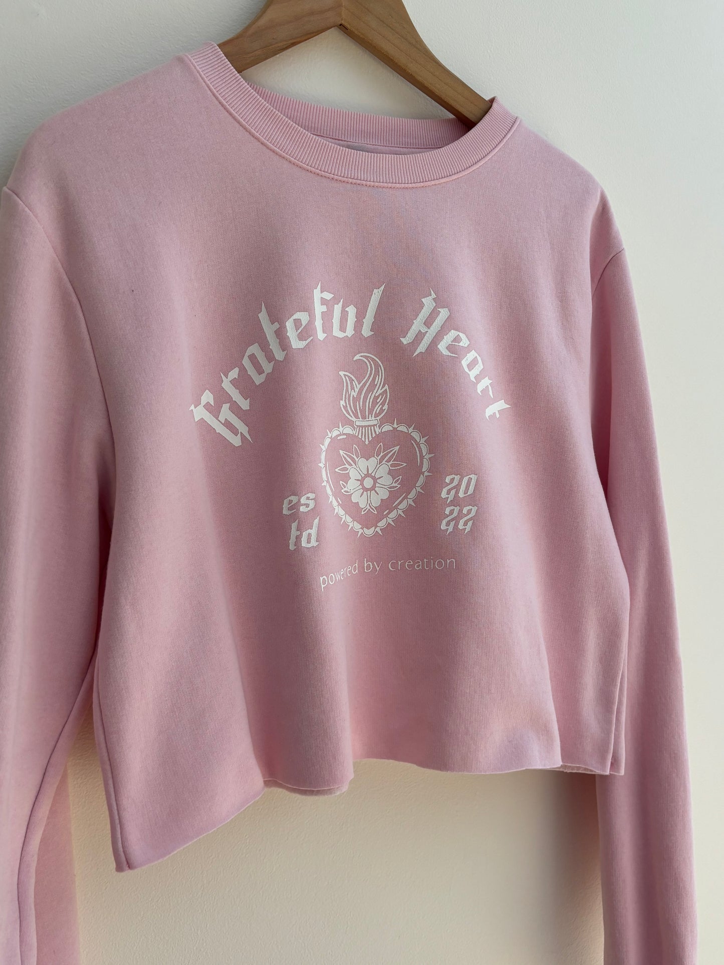 One of a Kind Spiritual Streetwear Pink Grateful Sweater