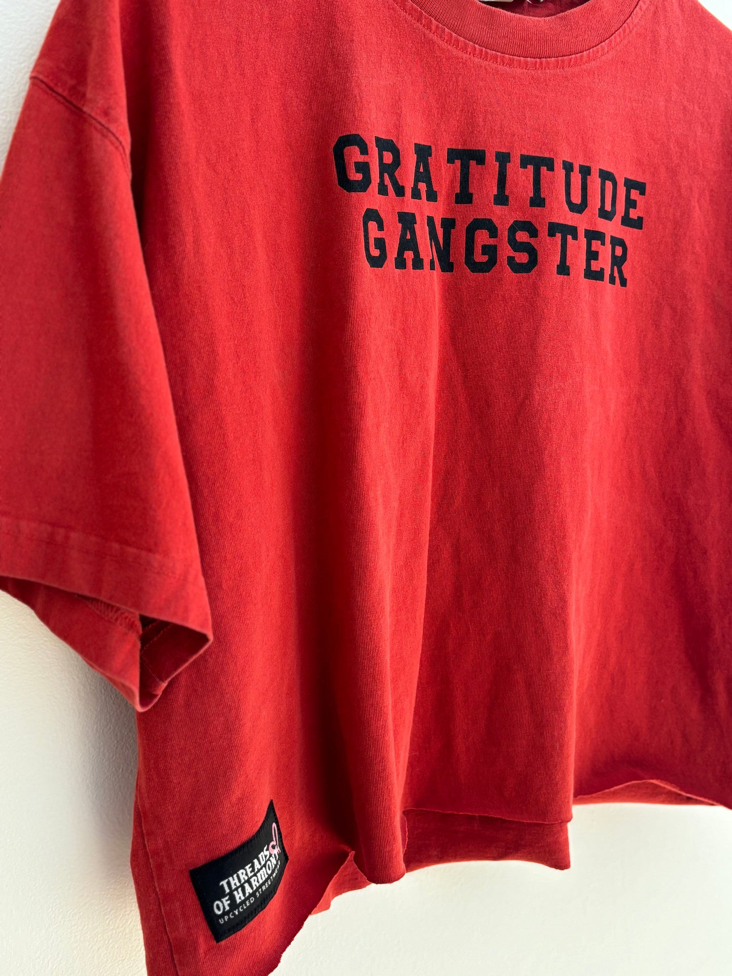 One of a Kind Spiritual Streetwear Gratitude Gangster Red T-shirt