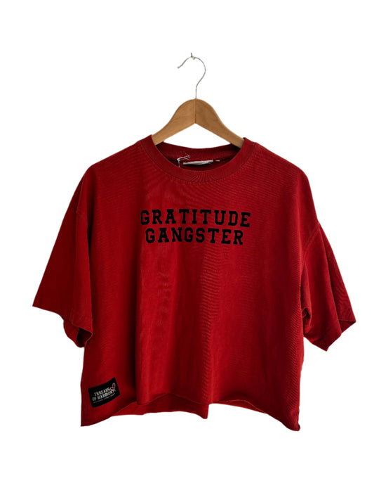 One of a Kind Spiritual Streetwear Gratitude Gangster Red T-shirt